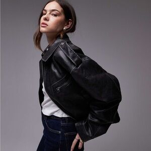 Topshop Faux Leather Jacket